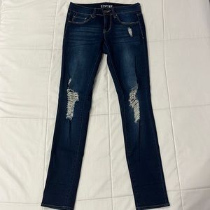 Zumiez Empyre Ripped Mid Rise Skinny Jeans